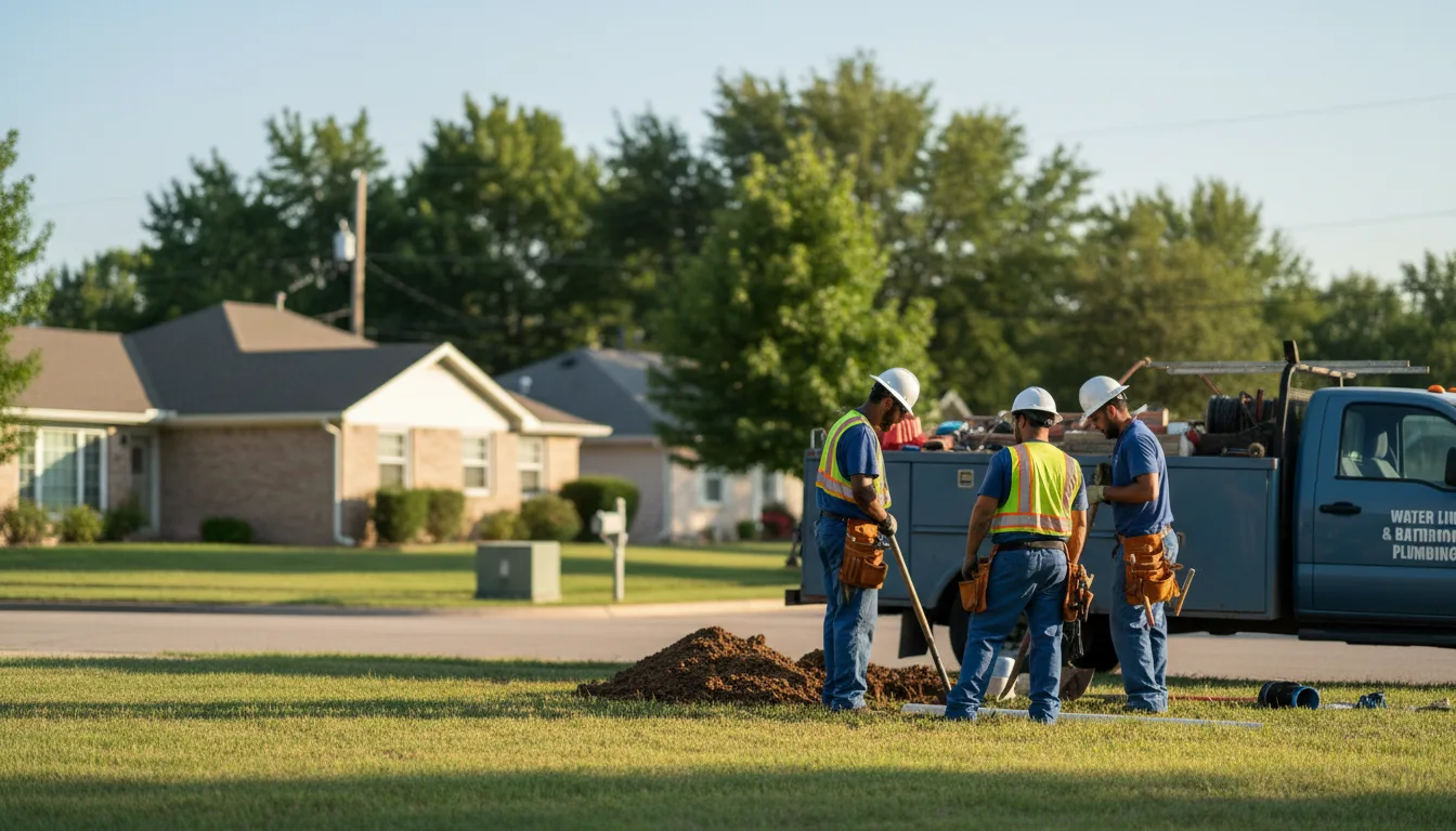 Residential water line and bathroom plumbing service in Boyden, IA
